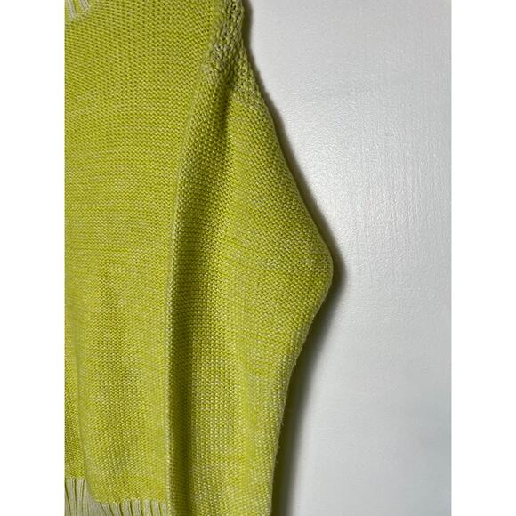Cable Knit Sweater Womens Size Medium Pullover Chunky Cozy Knit Top Lemon Color - Picture 13 of 15